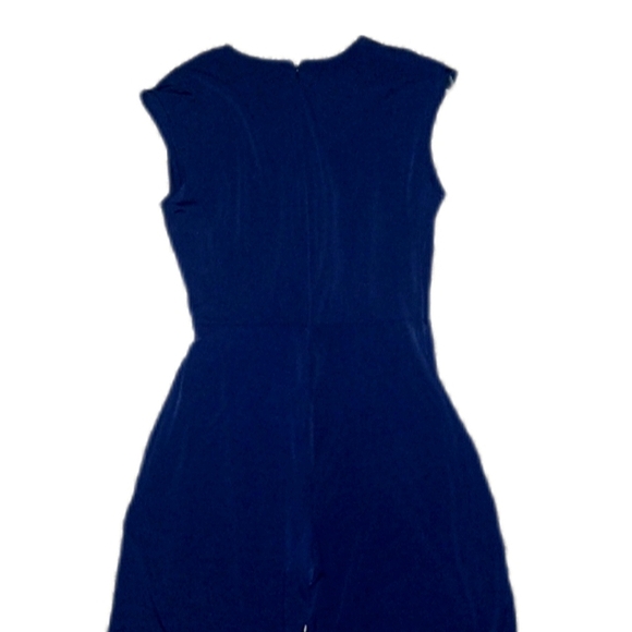 Michael Kors Navy Buckled Wrap Front Jumpsuit - Picture 5 of 6